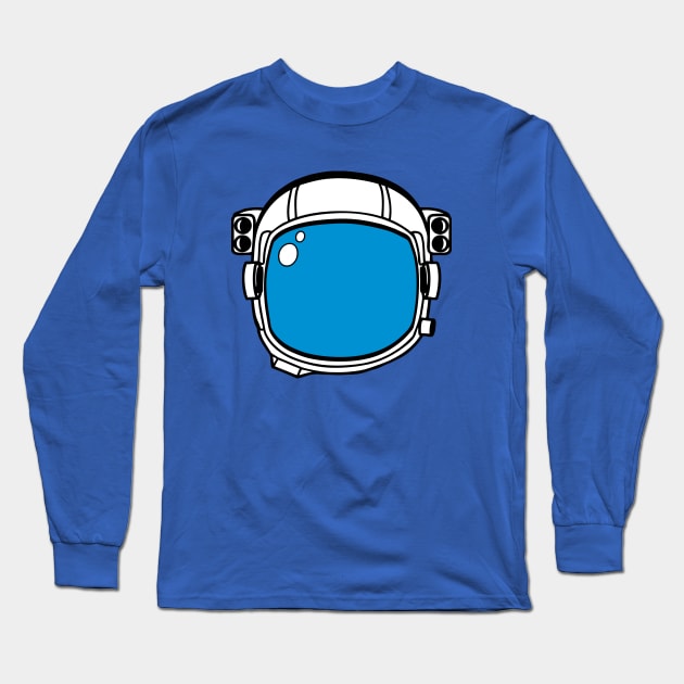 Blue Astronaut Helmet Clipart Long Sleeve T-Shirt by AustralianMate